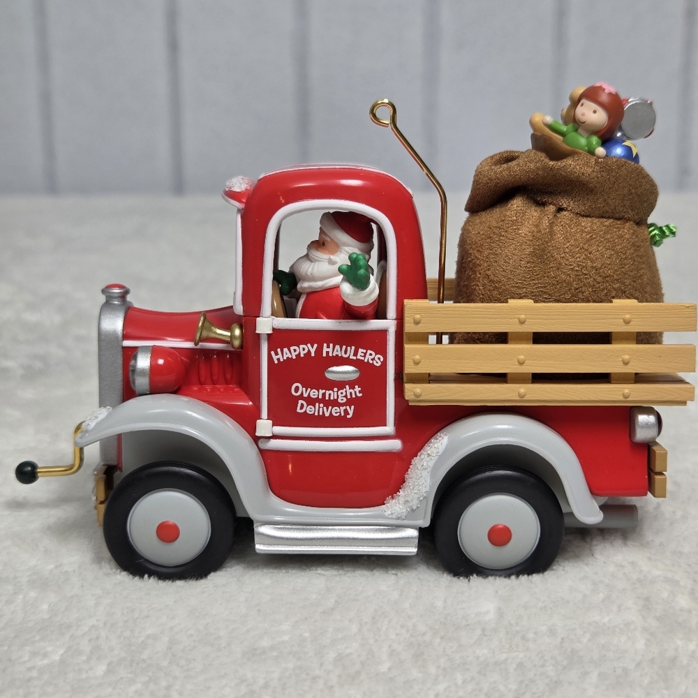 Hallmark‎ Red and Brown Santa Truck Ornament